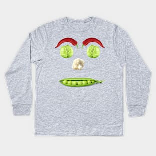 Vegan Face4 Kids Long Sleeve T-Shirt